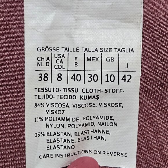 Max Mara Women's Slim Fit Mauve Trousers Quiet Luxury Business Court Core sz 8 - Picture 12 of 16